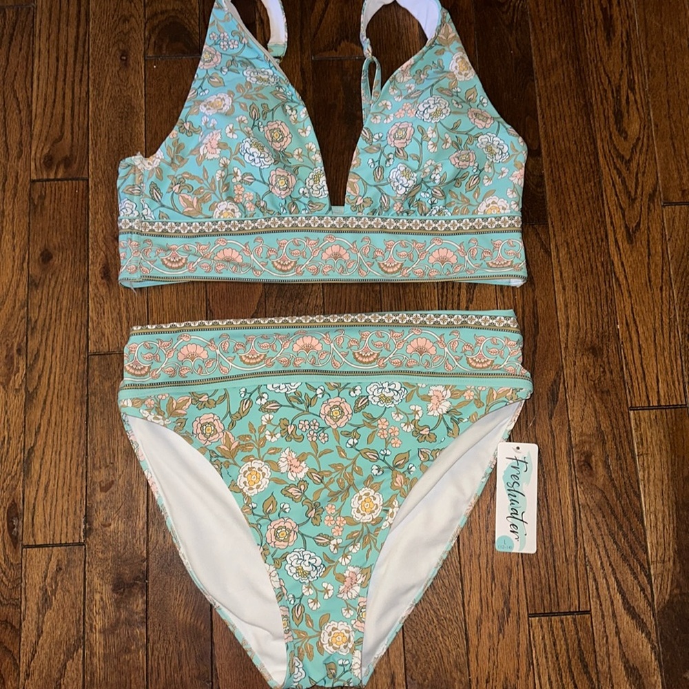 Brand new with tag two piece bathing suit